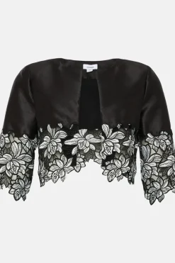 Lisa Tan Lace Hem Jacket