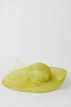 Lisa Tan Mesh Bow Wide Brim Hat