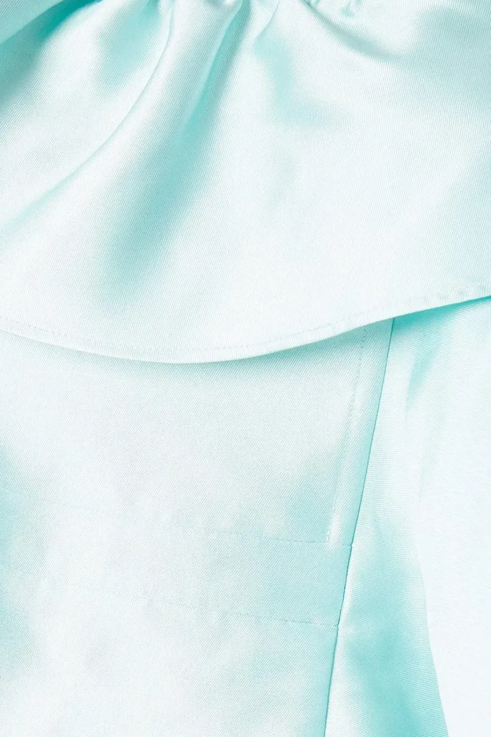 Lisa Tan Off Shoulder Ruffle Twill Midi Dress
