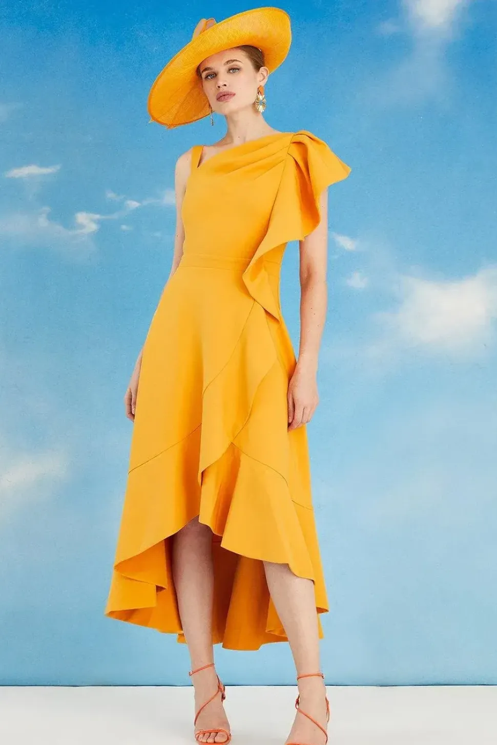 Lisa Tan Ruffle One Shoulder Dress