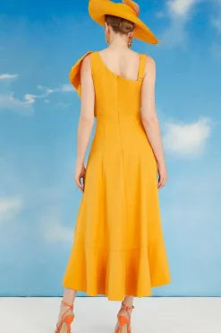 Lisa Tan Ruffle One Shoulder Dress
