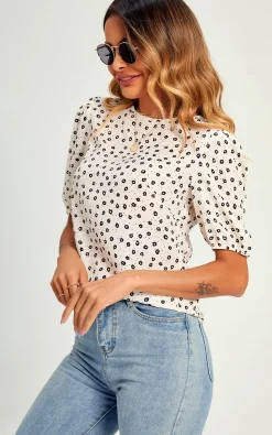 Little Flower Top/Blouse In White