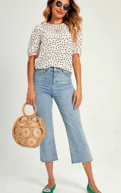 Little Flower Top/Blouse In White