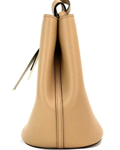 Lola Small Leather Shoulder Bag Sand