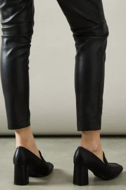 Lola Square Toe High Heel Penny Loafers