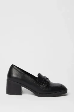 Lolita High Block Heel Snaffle Detail Loafer