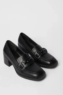Lolita High Block Heel Snaffle Detail Loafer