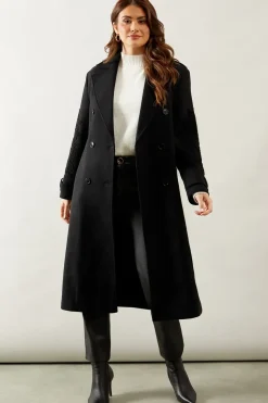 Longline Belted Embroidered Coat
