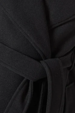 Longline Belted Wrap Coat