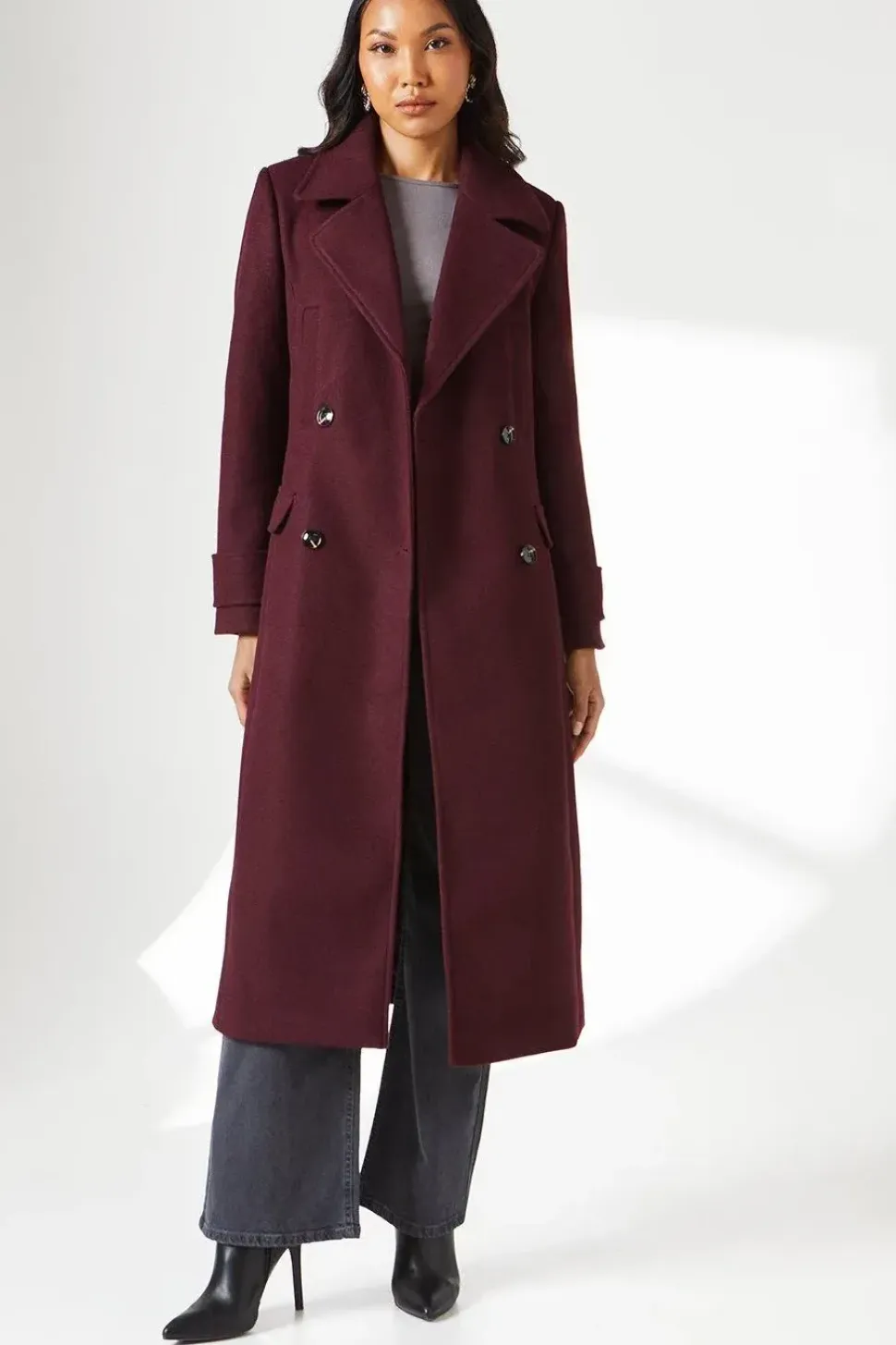 Longline Double Breasted Oversized Coat