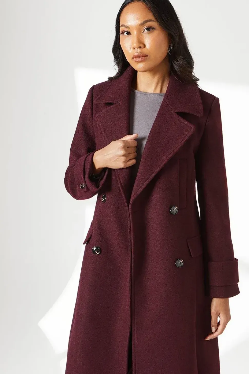 Longline Double Breasted Oversized Coat