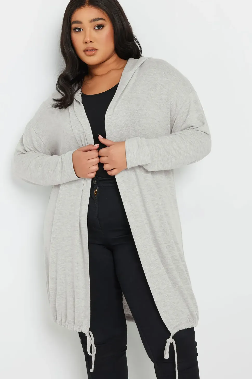 Longline Hooded Cardigan