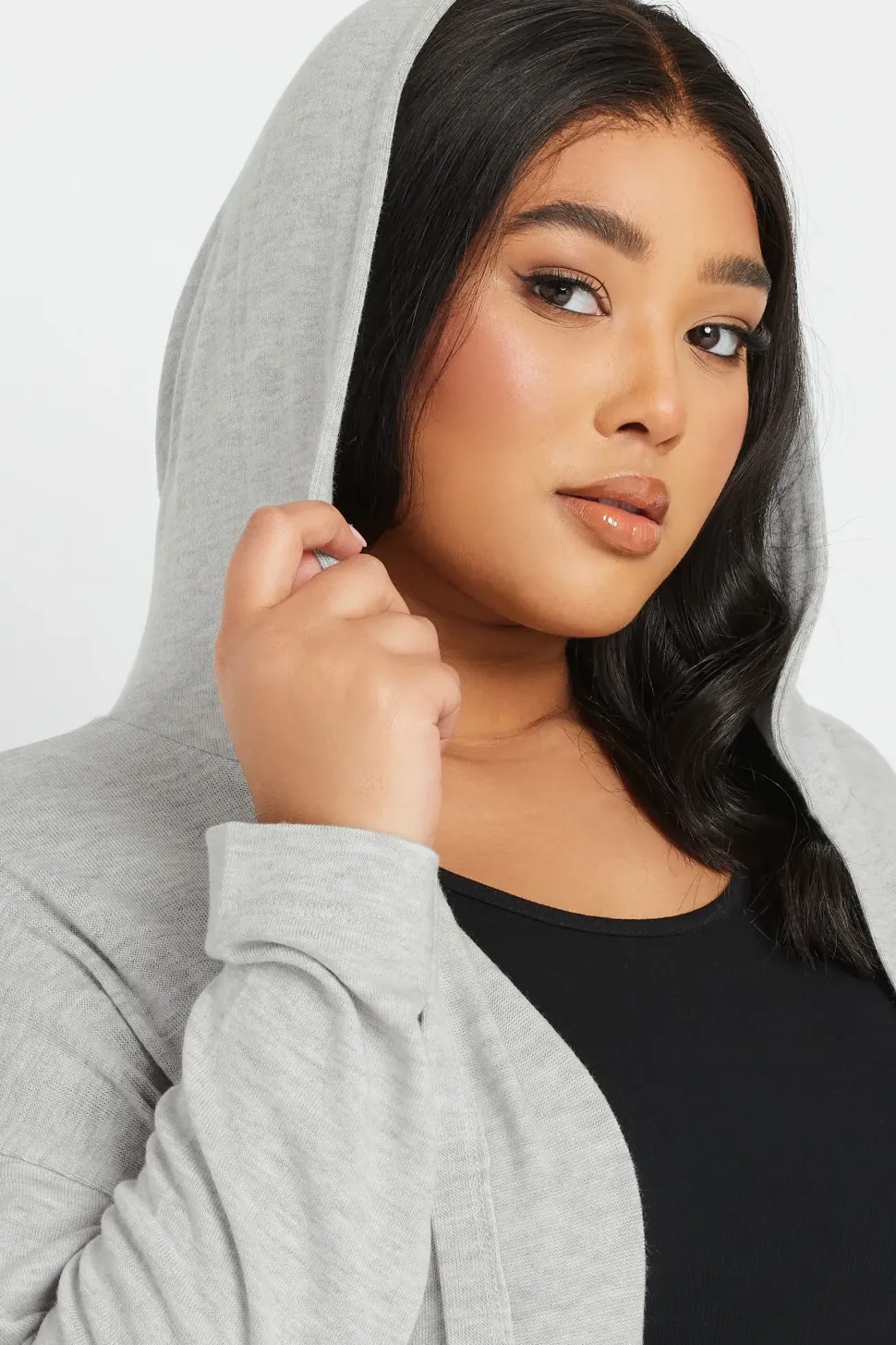 Longline Hooded Cardigan