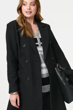Longline Tailored Button Front Coat
