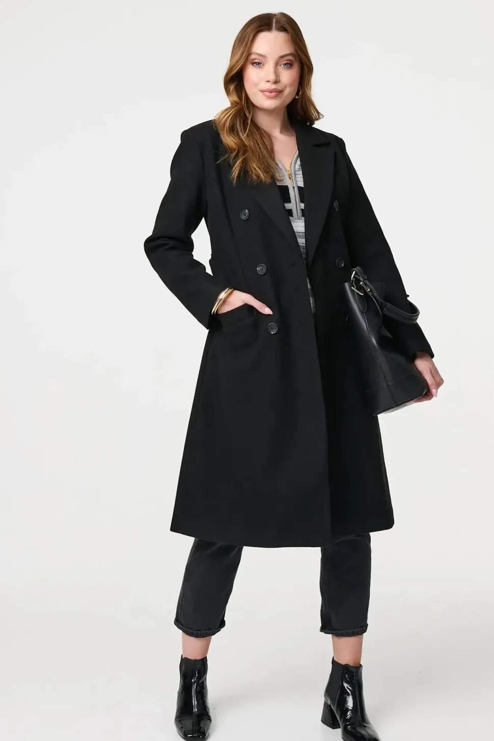 Longline Tailored Button Front Coat