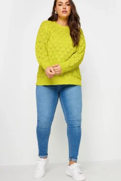 Long Sleeved Pointelle Jumper