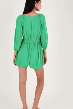 Long Sleeve Embellished Romper