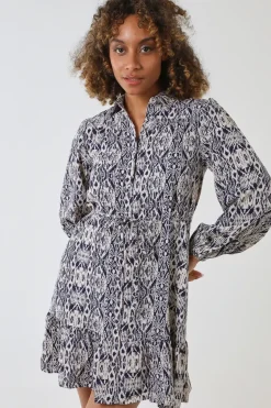 Long Sleeve Mini Shirt Dress