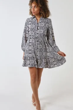 Long Sleeve Mini Shirt Dress