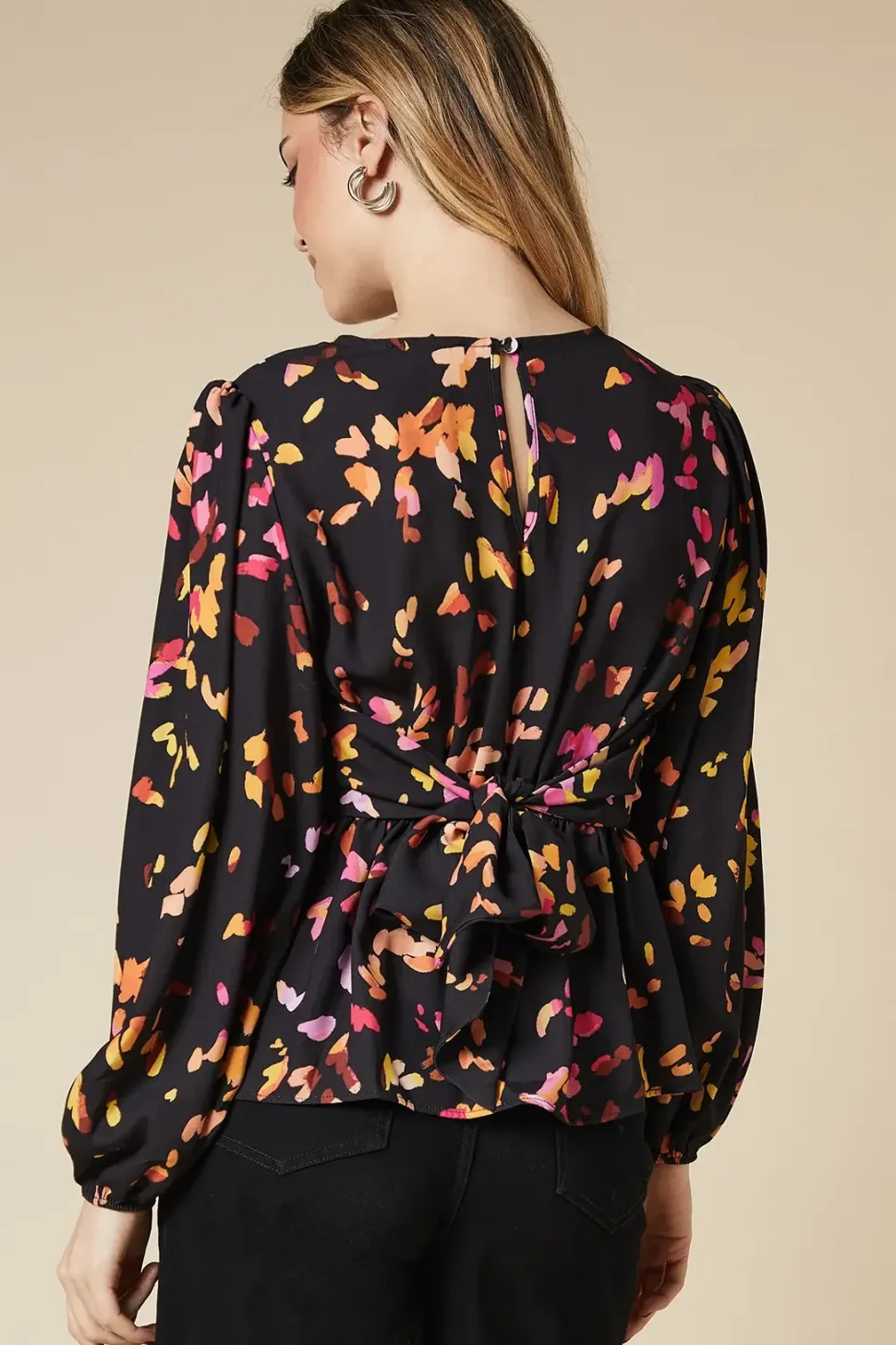 Long Sleeve Tea Blouse