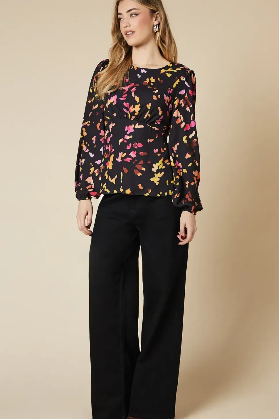 Long Sleeve Tea Blouse