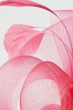 Loop And Feather Mesh Fascinator
