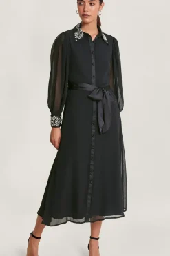 Lorenna Embellished Shirt Dress
