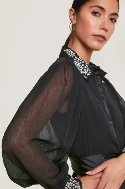 Lorenna Embellished Shirt Dress