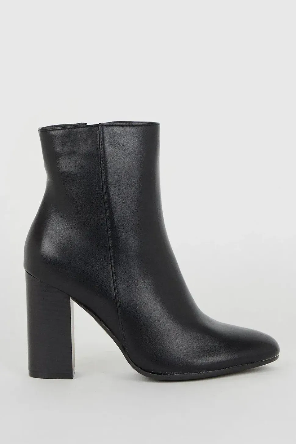 Louisa Round Toe Stacked Heel Ankle Boots