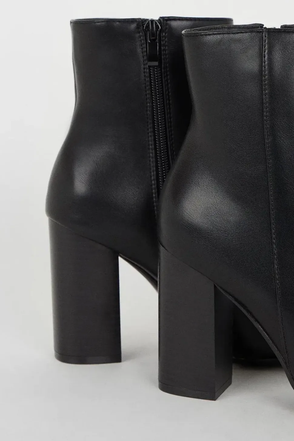 Louisa Round Toe Stacked Heel Ankle Boots