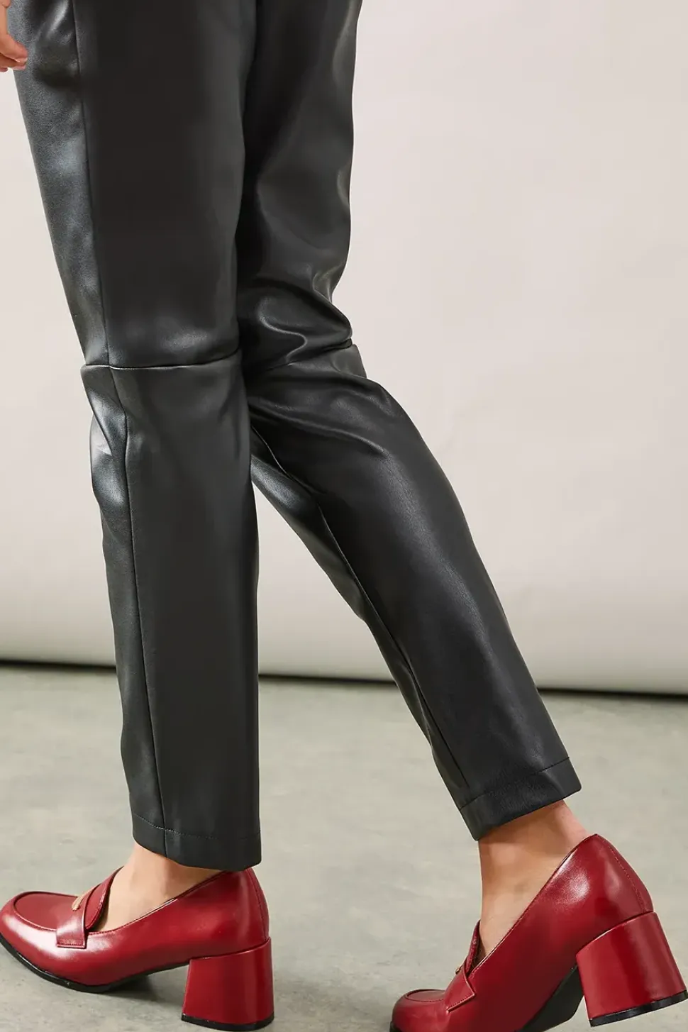 Loupe Metal Trim Heeled Loafer