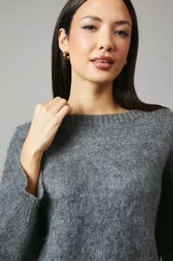 Low Tie Back Slouchy Jumper
