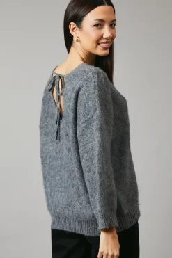 Low Tie Back Slouchy Jumper