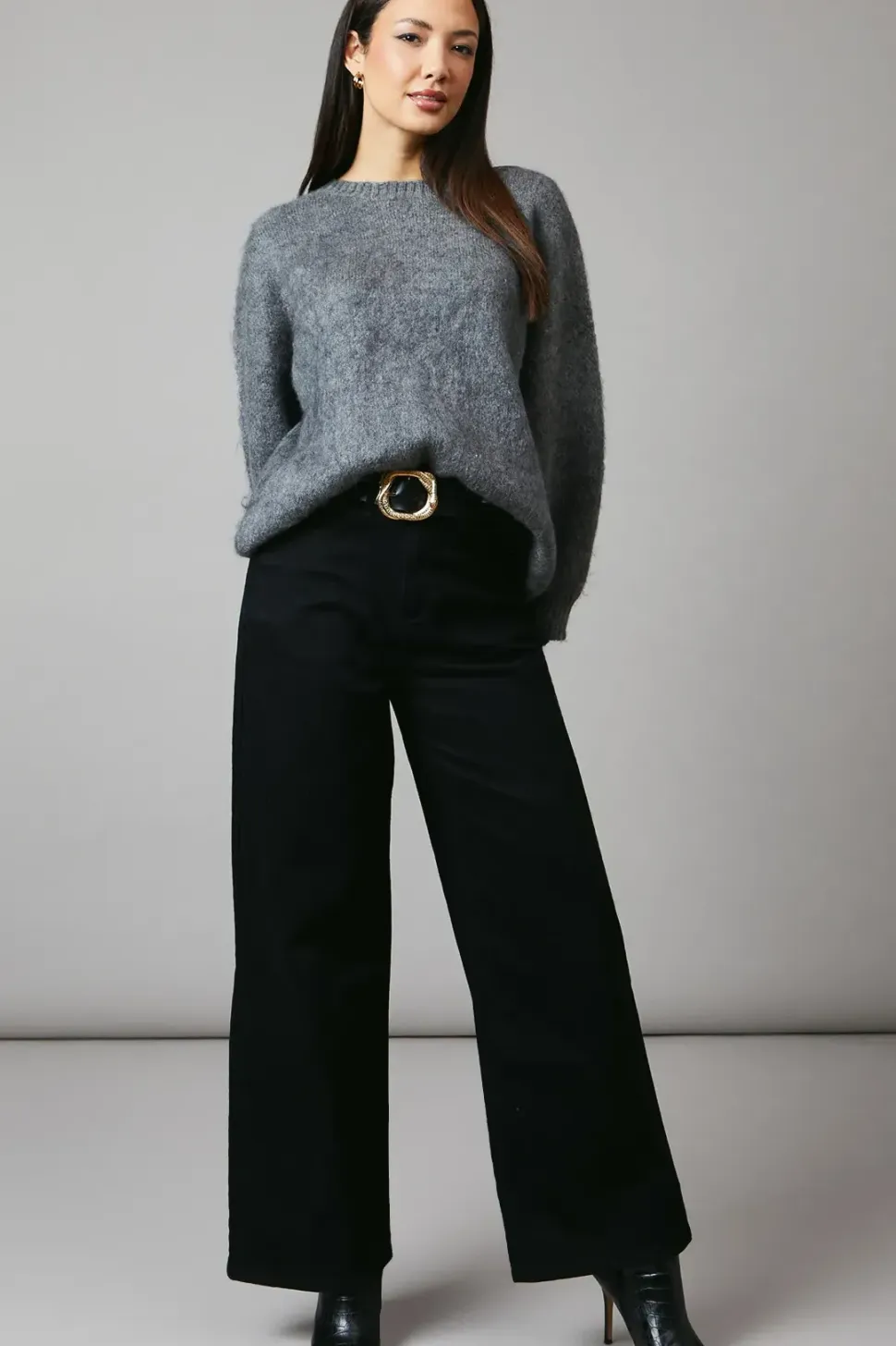 Low Tie Back Slouchy Jumper