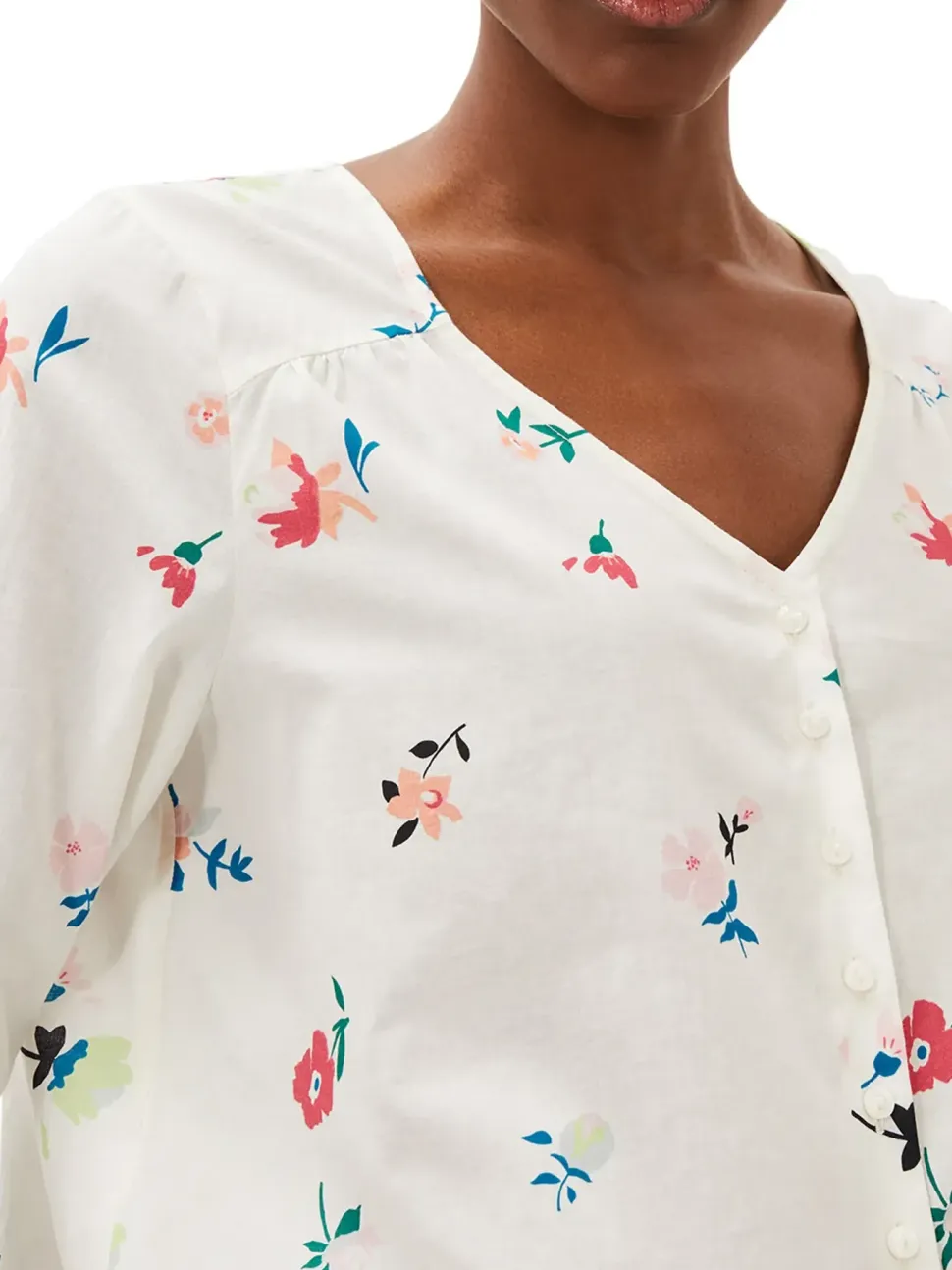 Luca Floral Cotton Blouse-Floral