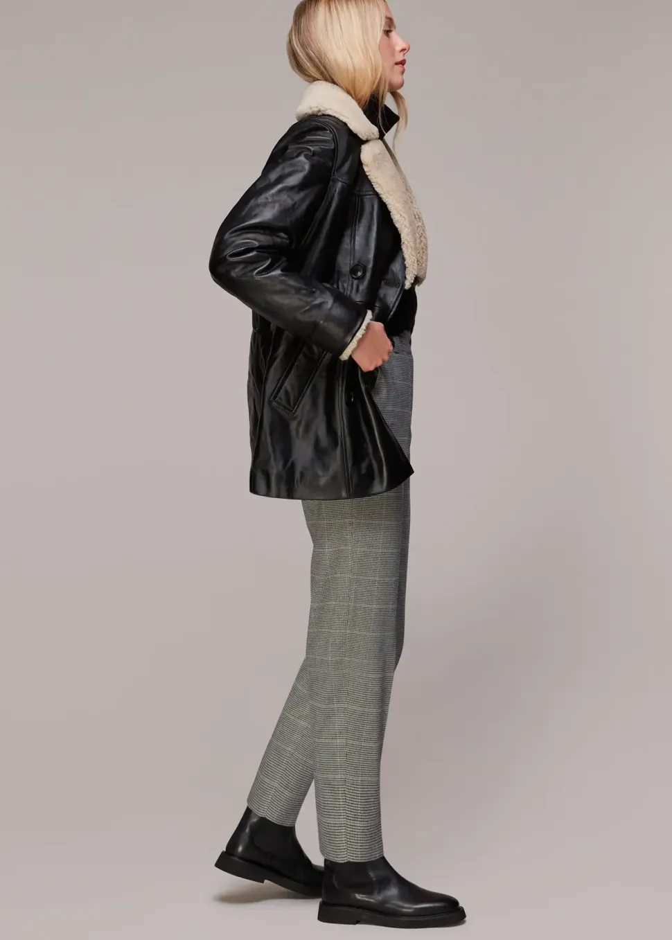 Lucie Check Cigarette Trouser-