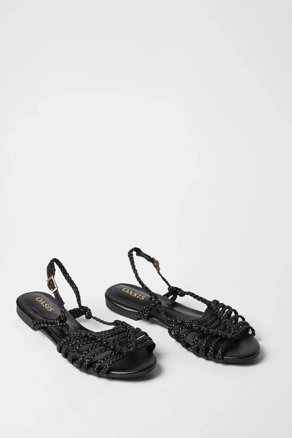 Luna Plaited Slingback Flat Sandals