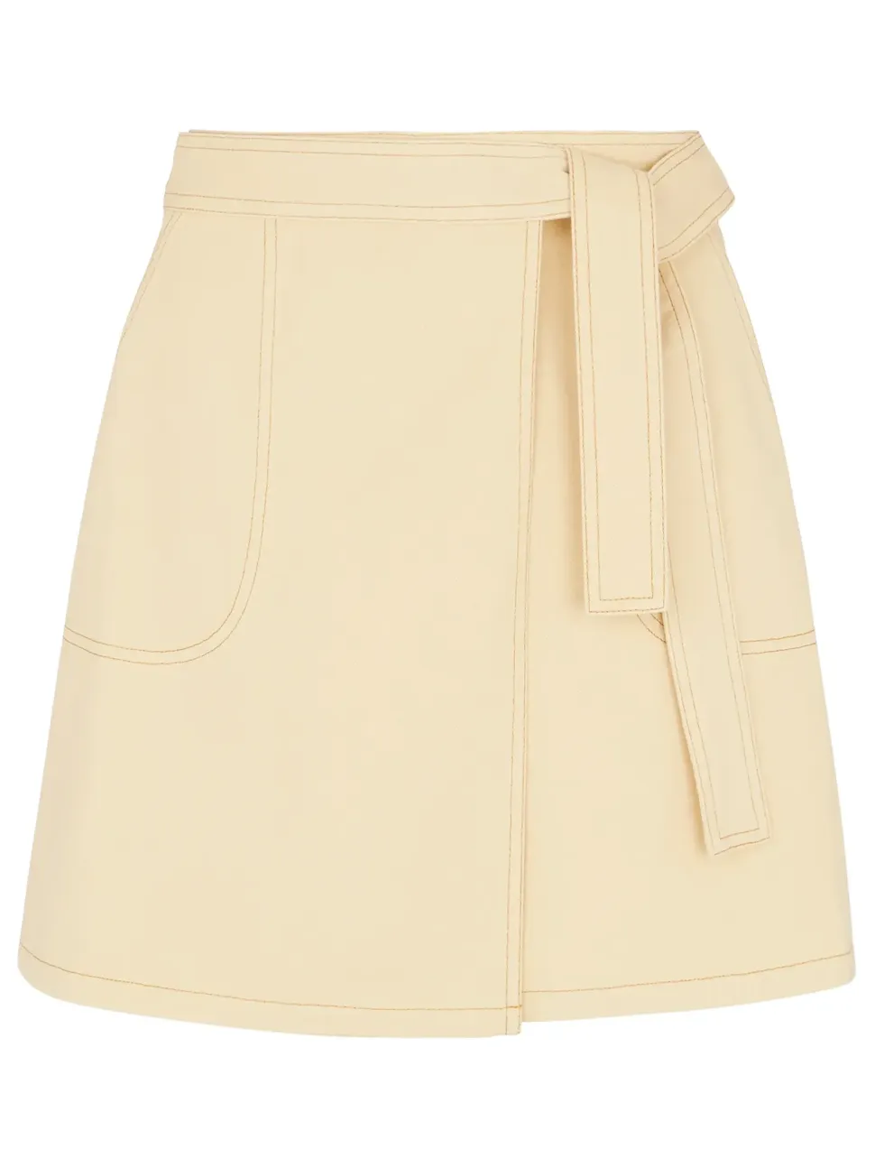 Macie Wrap A Line Skirt-Plain