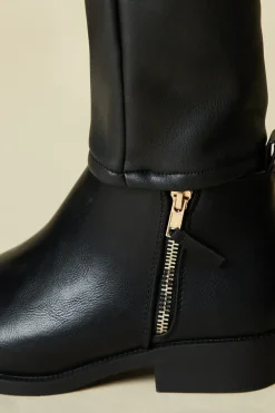 Maddy Side Zip Flat Boots
