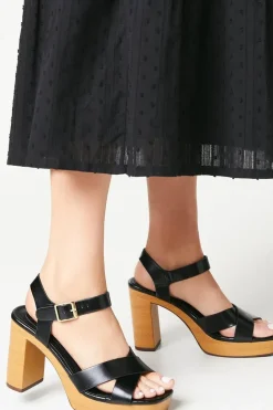 Madeline Platform Cross Strap High Heeled Sandals
