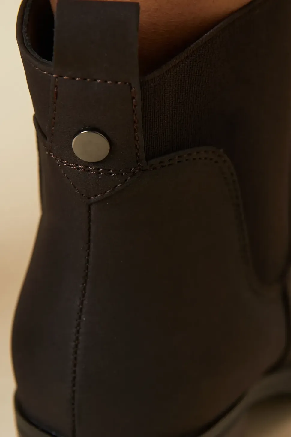 Maelle Faux Nubuck Medium Block Heel Chelsea Boot