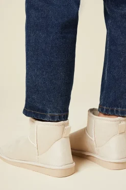 Mae Suedette Faux Fur Lined Mini Cosy Ankle Boots