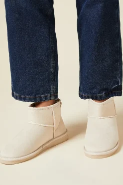 Mae Suedette Faux Fur Lined Mini Cosy Ankle Boots