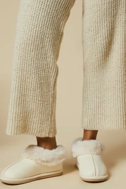 Maggi Suedette Faux Fur Lined Bootie Slippers