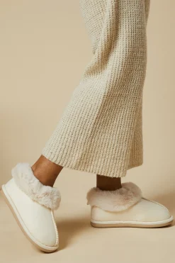 Maggi Suedette Faux Fur Lined Bootie Slippers
