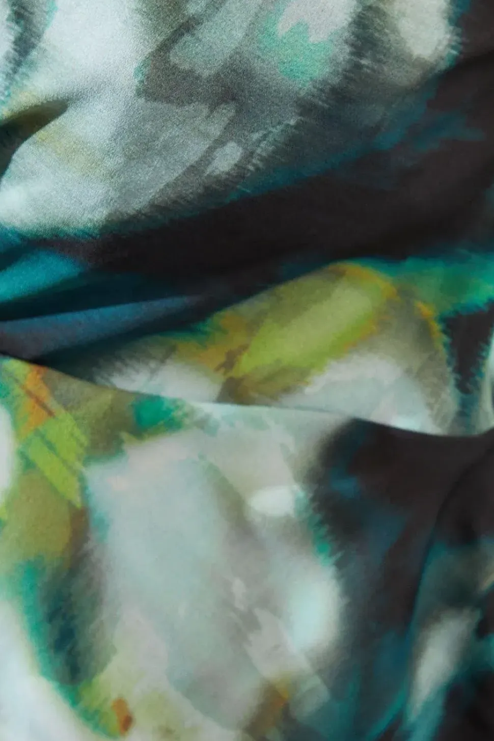 Marble Print Knot Detail Collared Blouse