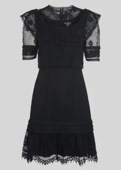 Mariah Lace Ruffle Dress-