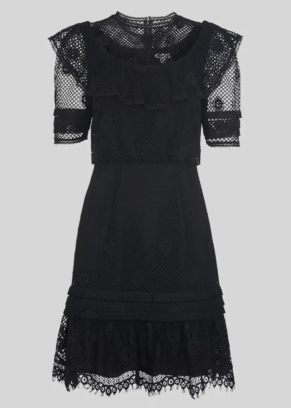 Mariah Lace Ruffle Dress-