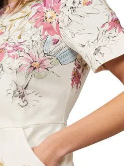 Marie Floral Fitted Dress-Floral