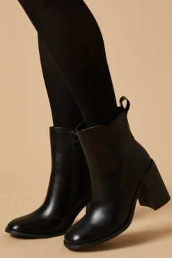 Marisol Square Toe High Block Heel Ankle Boot